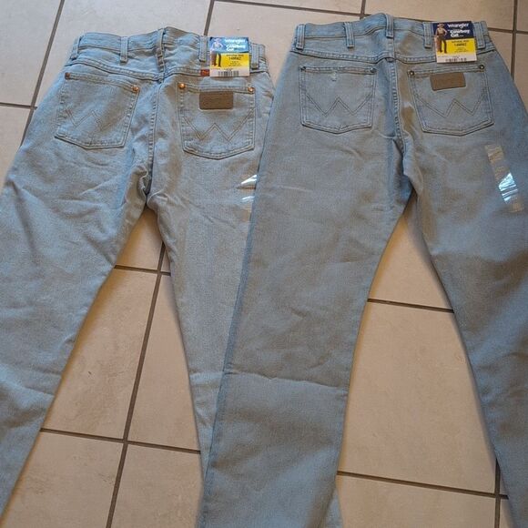 Lot Of 2 NWT Wrangler Original Cowboy Cut Jeans Natural Rise Light Blue Size 7 - Picture 4 of 12